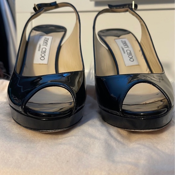Jimmy Choo Black Patent Heels - Picture 2 of 7